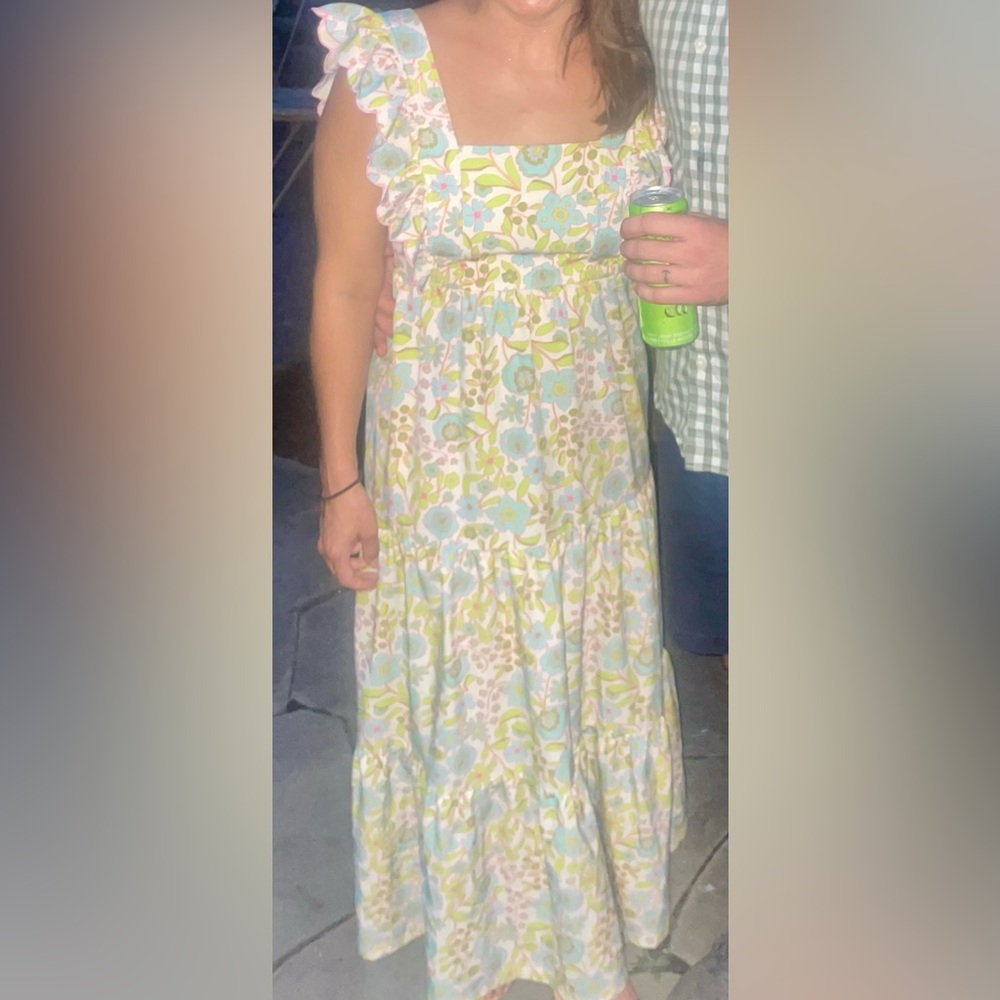 April Midi Dress in Dirty martini smith and Quinn XS
